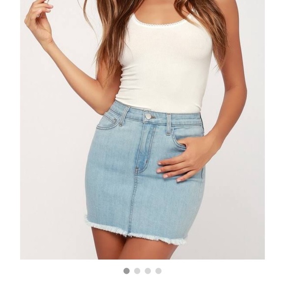 lulus jean skirt